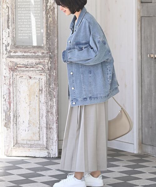 rps（アールピーエス）の「オーバーサイズビッグGジャン（デニムジャケット・レディース・グレー/ブルー/インディゴブルー/アイボリー/サックスブルー/ブラック・フリー）」の21枚目の写真