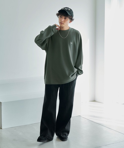 RAGEBLUE(レイジブルー)の「プチ刺繍/スムーステッククルーネックロンT(Tシャツ/カットソー・メンズ・ブルー/グレー/ブラック/ホワイト・MEDIUM/LARGE)」の10枚目の写真