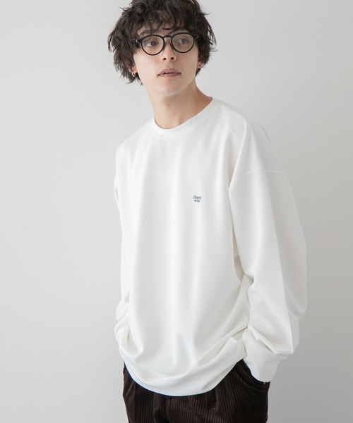 RAGEBLUE(レイジブルー)の「プチ刺繍/スムーステッククルーネックロンT(Tシャツ/カットソー・メンズ・ブルー/グレー/ブラック/ホワイト・MEDIUM/LARGE)」の7枚目の写真