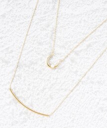 grove | クレセントメタルパール調2連ネックレス(ネックレス)