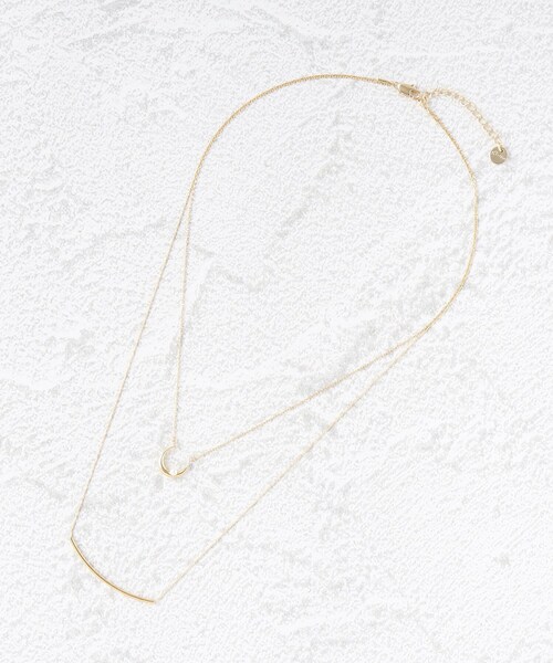 grove（グローブ）の「◆クレセントメタルパール調2連ネックレス（ネックレス・レディース・ピンクゴールド/ゴールド・00）」の4枚目の写真