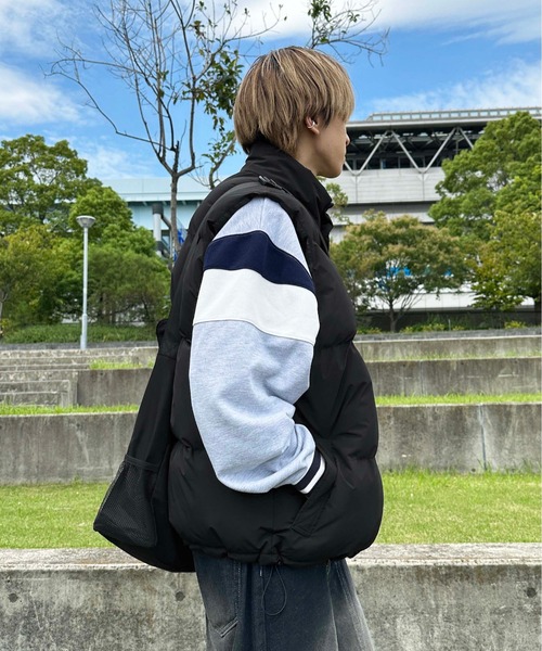 sedacle（セダクル）の「刺繍中綿ベスト（ベスト・メンズ・グレー/ブラック・LARGE/MEDIUM）」の4枚目の写真