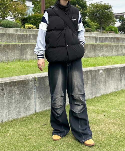 sedacle（セダクル）の「刺繍中綿ベスト（ベスト・メンズ・グレー/ブラック・LARGE/MEDIUM）」の6枚目の写真