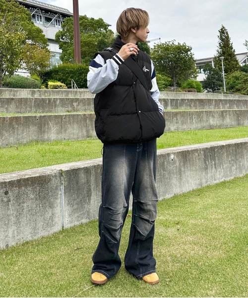 sedacle（セダクル）の「刺繍中綿ベスト（ベスト・メンズ・グレー/ブラック・LARGE/MEDIUM）」の7枚目の写真