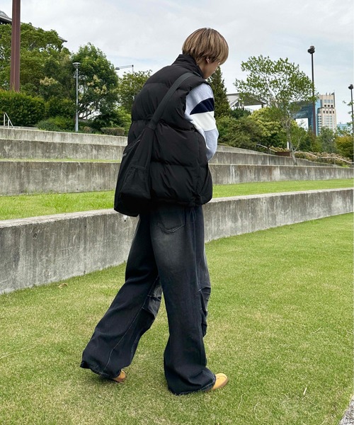 sedacle（セダクル）の「刺繍中綿ベスト（ベスト・メンズ・グレー/ブラック・LARGE/MEDIUM）」の8枚目の写真