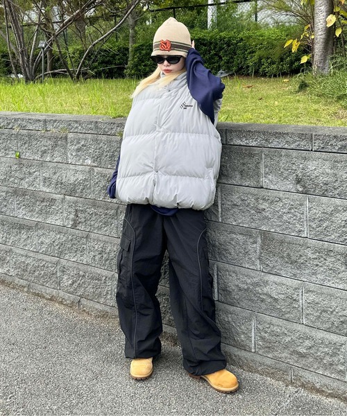 sedacle（セダクル）の「刺繍中綿ベスト（ベスト・メンズ・グレー/ブラック・LARGE/MEDIUM）」の13枚目の写真