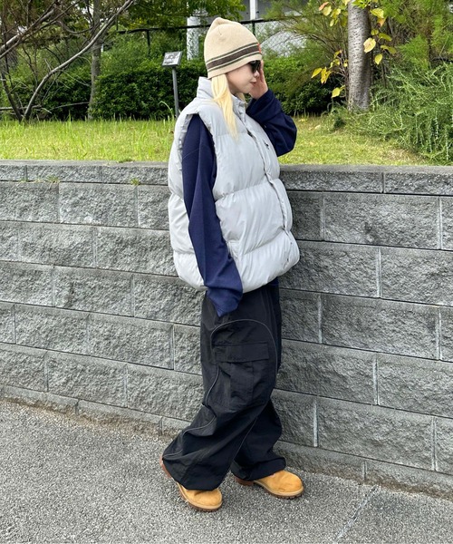 sedacle（セダクル）の「刺繍中綿ベスト（ベスト・メンズ・グレー/ブラック・LARGE/MEDIUM）」の15枚目の写真