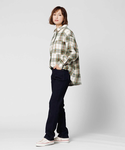 Sweet Camel(スウィートキャメル)の「【Sweet Camel】裏起毛ストレッチストレートパンツ(デニムパンツ・レディース・ダークインディゴブルー・S/LL/L/SS/M)」の9枚目の写真