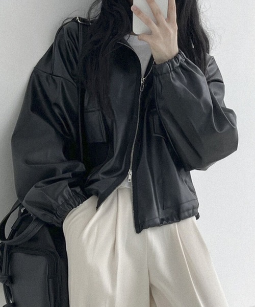【セール】ダブルジッパー 合成皮革ジャケット（ライダースジャケット）｜gossip！ロサンゼルス（ゴシップロサンゼルス）
