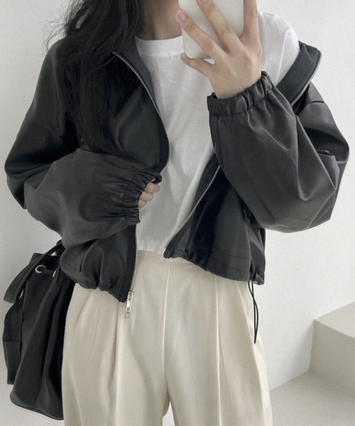 【セール】ダブルジッパー 合成皮革ジャケット（ライダースジャケット）｜gossip！ロサンゼルス（ゴシップロサンゼルス）