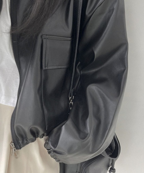 【セール】ダブルジッパー 合成皮革ジャケット（ライダースジャケット）｜gossip！ロサンゼルス（ゴシップロサンゼルス）