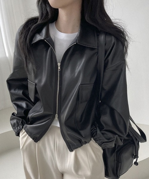 【セール】ダブルジッパー 合成皮革ジャケット（ライダースジャケット）｜gossip！ロサンゼルス（ゴシップロサンゼルス）