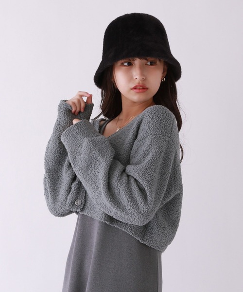 repipi armario(レピピ アルマリオ)の「☆セットアイテム☆ニット2Pワンピース(ワンピース・キッズ・ベージュ/ブルー/スミクロ・MEDIUM/LARGE)」の5枚目の写真