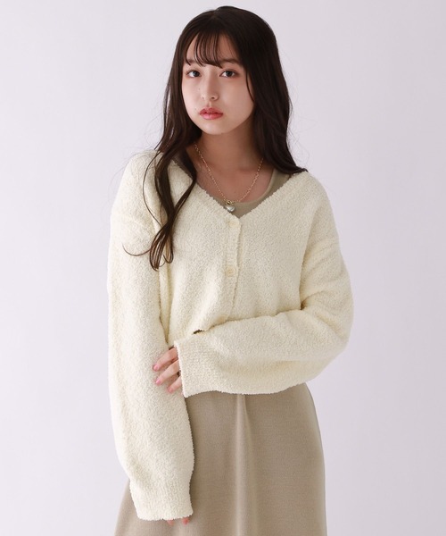 repipi armario(レピピ アルマリオ)の「☆セットアイテム☆ニット2Pワンピース(ワンピース・キッズ・ベージュ/ブルー/スミクロ・MEDIUM/LARGE)」の7枚目の写真