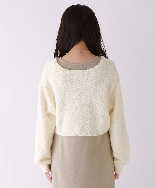 repipi armario(レピピ アルマリオ)の「☆セットアイテム☆ニット2Pワンピース(ワンピース・キッズ・ベージュ/ブルー/スミクロ・MEDIUM/LARGE)」の12枚目の写真