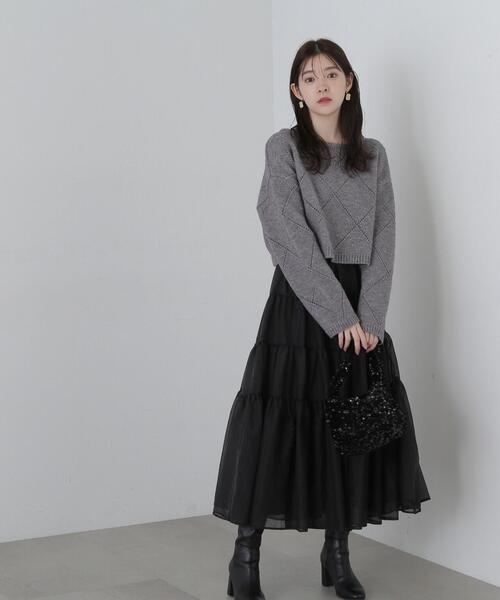 PROPORTION BODY DRESSING(プロポーションボディドレッシング)の「アンジェリーナアイレットニット / 1214170900(ニット/セーター・レディース・オフホワイト/ブルー/ピンク/グレー系その他・SMALL/MEDIUM)」の2枚目の写真