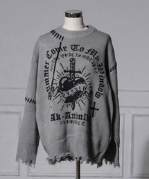 Diable baiser（ディアブルベーゼ）の「インパクトモチーフ破壊ニット（ニット/セーター）」