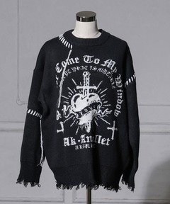 DARKNESSクロスプリントロングTシャツ DARKNESSクロスプリントロングTシャツ– A AM STUDIO