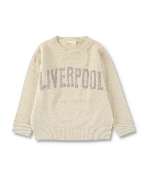 BRANSHES(ブランシェス)の「【洗濯機で洗える】ロゴ/チェックウォッシャブルニット(ニット/セーター・キッズ・ブラック/ベージュ/レッド/グレイッシュベージュ・110/130/120/150/140/90/100)」の2枚目の写真