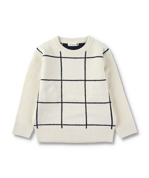 BRANSHES(ブランシェス)の「【洗濯機で洗える】ロゴ/チェックウォッシャブルニット(ニット/セーター・キッズ・ブラック/ベージュ/レッド/グレイッシュベージュ・110/130/120/150/140/90/100)」の18枚目の写真