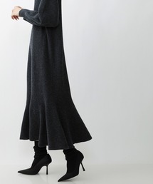 MICHEL KLEIN（ミッシェル・クラン）の「ウールフレアロングニットワンピース（WEB限定）（ワンピース）」