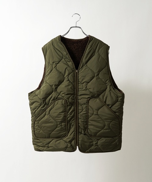 セール】ファー×キルティング リバーシブルベスト / Fur & Quilting