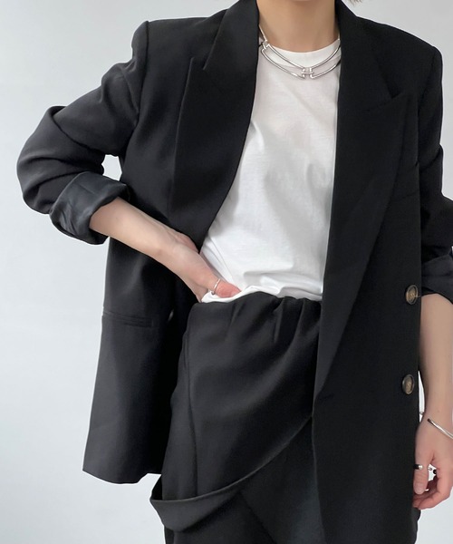 chuclla(チュクラ)の「CHUCLLA オリジナル レイヤード ブランクT chw24s001(Tシャツ/カットソー・レディース・ブラック/ホワイト・M/L/S/M)」の10枚目の写真