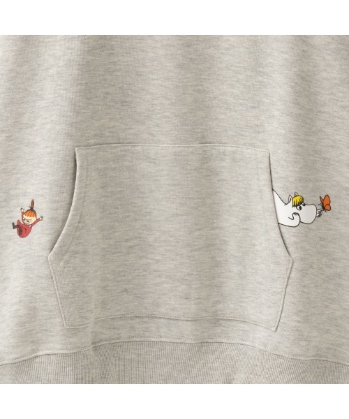 MOOMIN(ムーミン)の「ムーミン谷のなかまたち ゆるシルエットパーカー(パーカー・レディース・杢グレー/オートミール/モカ・フリー)」の7枚目の写真