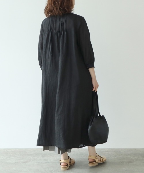 bulle de savon Ramie pin tuck リネンワンピース bulle de savon Ramie pin tuck リネンワンピース - メルカリ