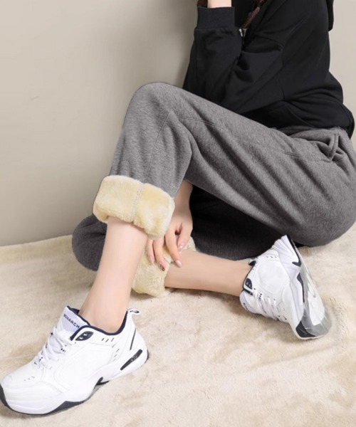 Miniministore(ミニミニストア)の「あったか裏起毛スウェットパンツレディース(スウェットパンツ・レディース・ピンク/ブラック/グレー/ネイビー・フリー)」の2枚目の写真