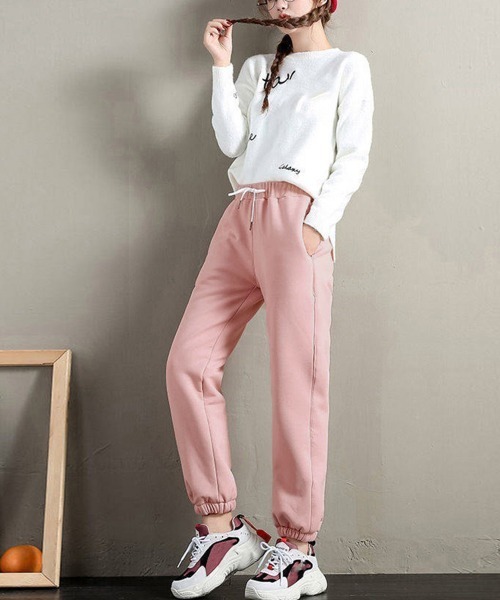 Miniministore(ミニミニストア)の「あったか裏起毛スウェットパンツレディース(スウェットパンツ・レディース・ピンク/ブラック/グレー/ネイビー・フリー)」の21枚目の写真
