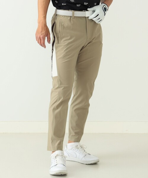⬛︎美品⬛︎ビームスゴルフ サイドライン トリコット ストレッチパンツ（夏モノ） BEAMS GOLF（ビームスゴルフ）の「【接触冷感/伸縮性】BEAMS GOLF
