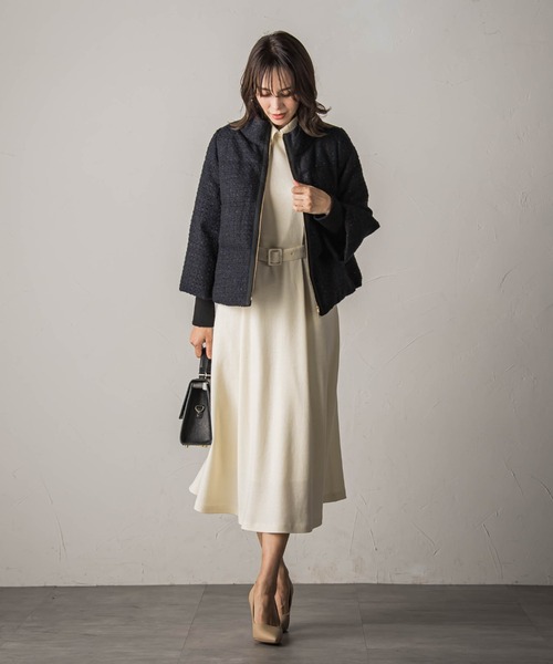 【美品】ビアッジョブルー　ファンシーツイードショートダウン 楽天市場】ファンシーツイードショートダウン／ビアッジョブルー