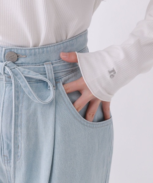 ANDMARY ハイウエストリボンパンツ ANDMARY】Highwaist ribbon pants