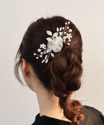 CEMONEMO | 透かしフラワー パールヘアピン(バレッタ/ヘアクリップ)