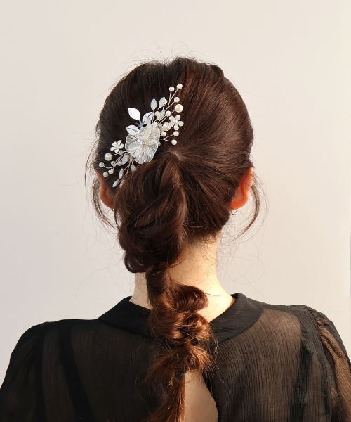 CEMONEMO(セモネモ)の「透かしフラワー パールヘアピン(バレッタ/ヘアクリップ・レディース・ホワイト/ピンク・FREE)」の12枚目の写真