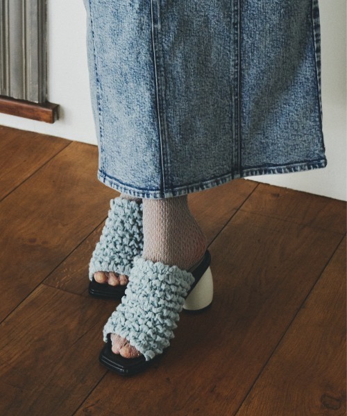 LA BELLE ETUDE（ラベルエチュード）の「poco2シャーリングサンダル（サンダル・レディース・ホワイト/ライトブルー/ブラック/ブラウン・L/M/S）」の7枚目の写真