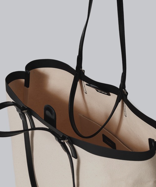 YAHKI(ヤーキ)の「【 YAHKI / ヤーキ 】CANVAS TOTE BAG / キャンバス トートバッグ(トートバッグ・レディース・ホワイト/ブラック・FREE)」の11枚目の写真
