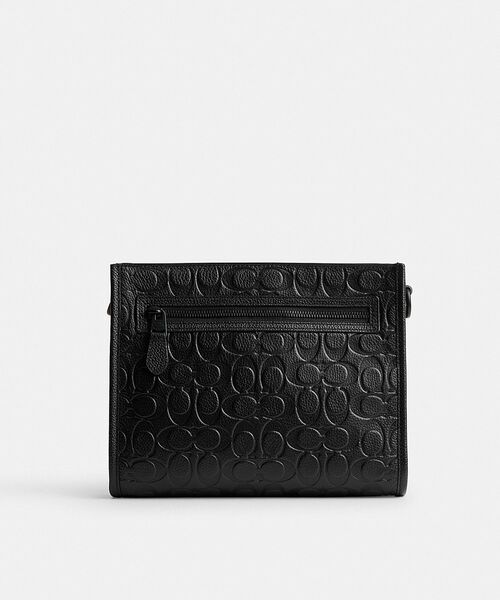 COACH（コーチ）の「ヒッチ コンバーチブル クロスボディ・ハイブリッド ポーチ・シグネチャー レザー（ショルダーバッグ・メンズ・ブラック系その他・ONE）」の3枚目の写真