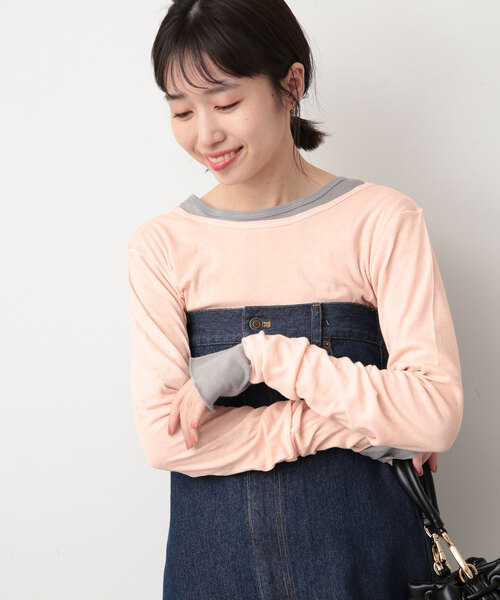 SLOBE IENA（スローブイエナ）の「《追加》【MILLER/ミラー】SLOBE別注 SHEER RIB クルーネック（Tシャツ/カットソー・レディース・ホワイト/グレー/ピンク・FREE）」の22枚目の写真