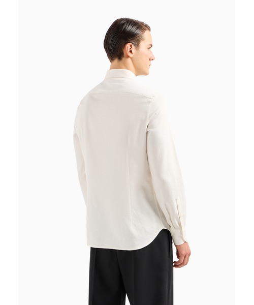 EMPORIO ARMANI（エンポリオアルマーニ）の「【エンポリオ アルマーニ】シャツ コットン製 オールオーバージャカード ロゴレタリング（シャツ/ブラウス・メンズ・ブラック系その他/アイボリー/ブルーグレー・LARGE/SMALL/MEDIUM/X-LARGE）」の10枚目の写真