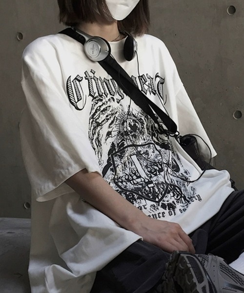 Theater code（シアターコード）の「▲cross dark design tee shirt / クロス ダークデザイン Tシャツ（Tシャツ/カットソー・メンズ・ブラック/ホワイト・2/3）」の11枚目の写真