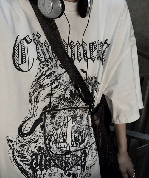 Theater code（シアターコード）の「▲cross dark design tee shirt / クロス ダークデザイン Tシャツ（Tシャツ/カットソー・メンズ・ブラック/ホワイト・2/3）」の9枚目の写真