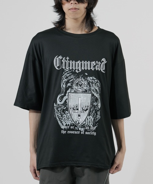 DARKNESSクロスプリントロングTシャツ セール】DARKNESSクロスプリントロングTシャツ（Tシャツ