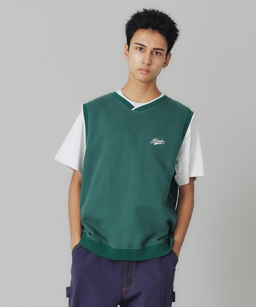 XLARGE（エクストララージ）の「V NECK SWEAT VEST（ベスト・メンズ・ブラック/グリーン/ネイビー・XL/L/M/S）」の7枚目の写真