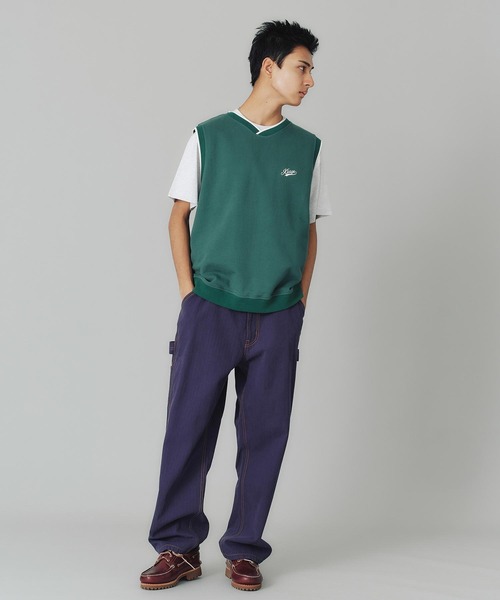 XLARGE（エクストララージ）の「V NECK SWEAT VEST（ベスト・メンズ・ブラック/グリーン/ネイビー・XL/L/M/S）」の10枚目の写真