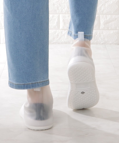 Lace Ladies（レースレディース）の「コンパクト シリコン レイン シューズ カバー（シューズ小物/雑貨・レディース・グレー/ホワイト・ 25/24/23）」の6枚目の写真