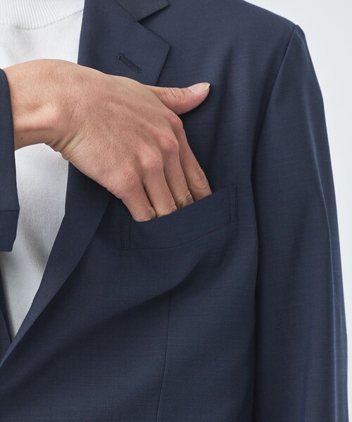 green label relaxing（グリーンレーベルリラクシング）の「TWウォッシャブルトロ 2B ジャケット -ウォッシャブル・ストレッチ・防シワ-（テーラードジャケット・メンズ・グレー/ブラック/モカ/ロイヤルブルー/ネイビー・XS/S/M/L/XL）」の14枚目の写真