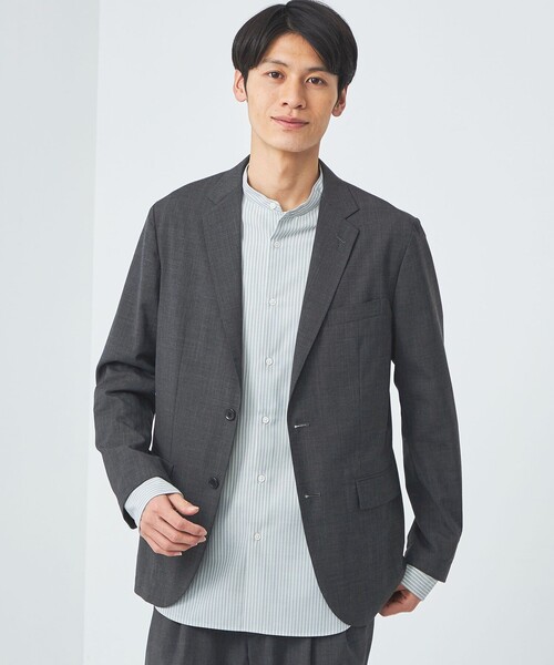 green label relaxing（グリーンレーベルリラクシング）の「TWウォッシャブルトロ 2B ジャケット -ウォッシャブル・ストレッチ・防シワ-（テーラードジャケット・メンズ・グレー/ブラック/モカ/ロイヤルブルー/ネイビー・XS/S/M/L/XL）」の10枚目の写真