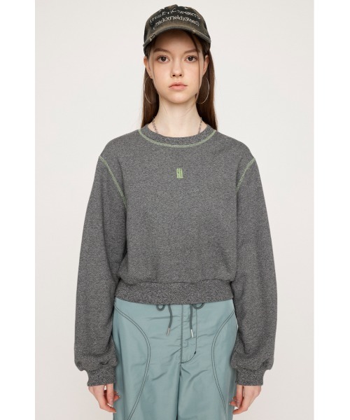 SLY（スライ）の「FRONT LOGO BASIC TOPS フロント ロゴ ベーシック トップス（スウェット・レディース・ライトブルー/杢グレー/ピンク・FREE）」の22枚目の写真